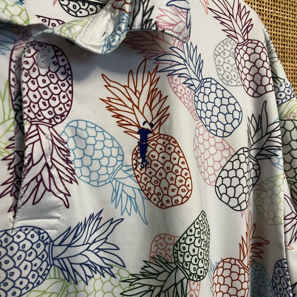 Grunk Dolfer Multicolor Pineapple Print Men's Shi… - image 5
